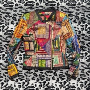 Aleena Khan Patchwork Print Multicolor Women's Blazer Jacket